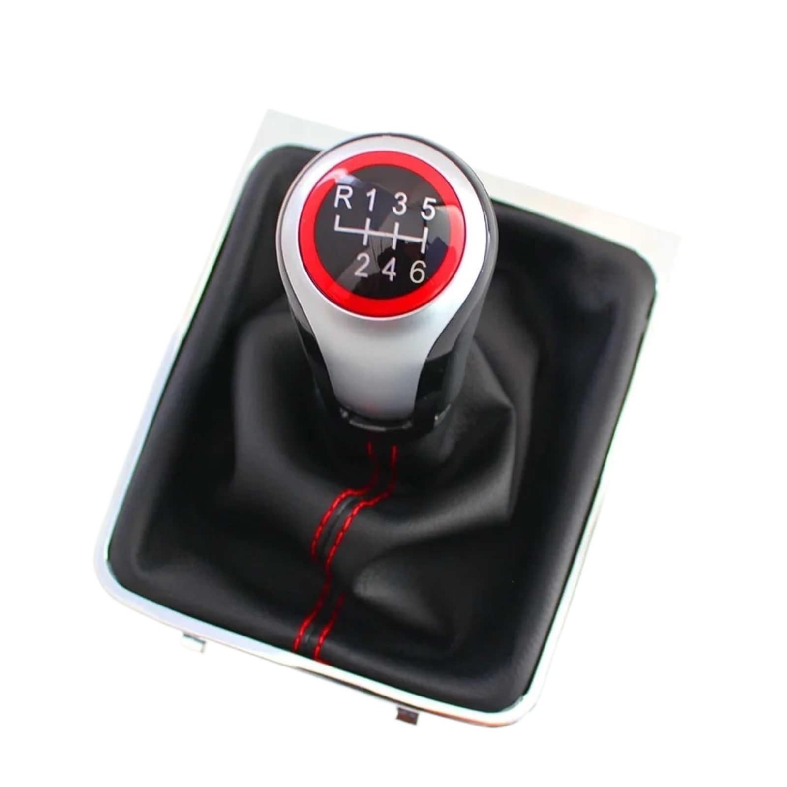 Valtorencia Gear Shift Knob Boot,Fit for VW/Passat B6 2005-2010 5 6 Speed MT Lever Change Stick with Gaiter Cover Shift knob Handle(6 Speed)