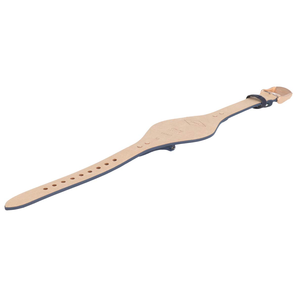 Fossil Uhrenarmband 18mm Leder Blau Rosegold - ES-3838 | LB-ES3838