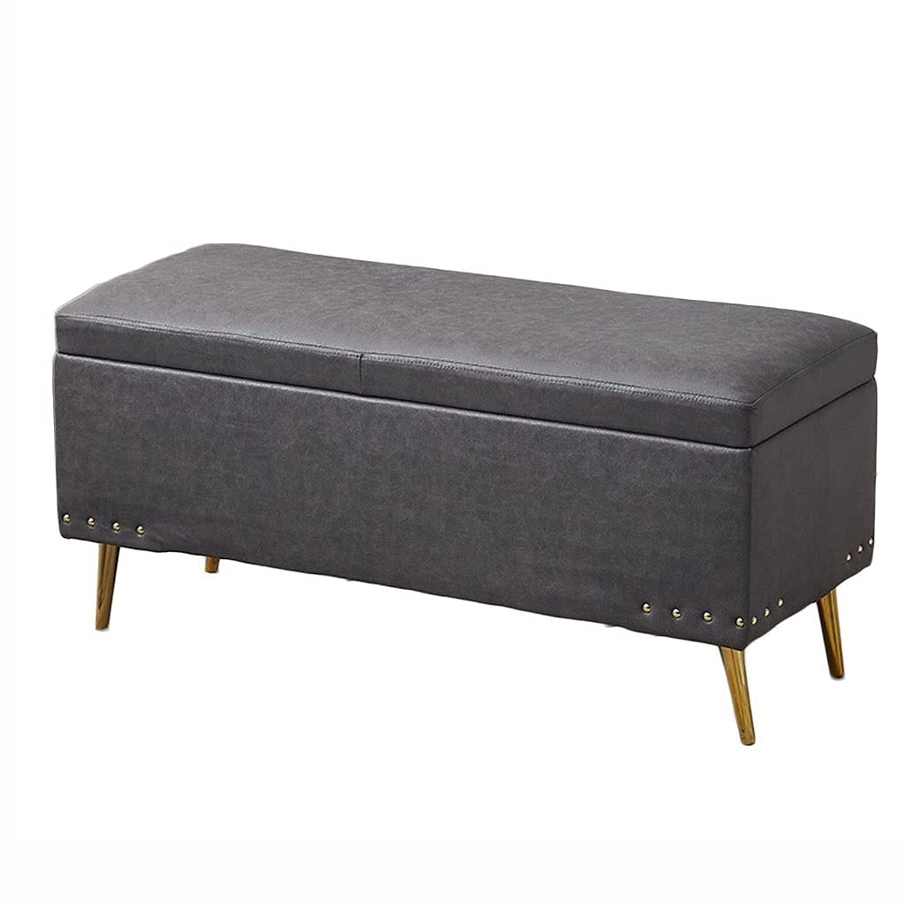 Coffre de rangement en tissu avec fonction tabouret à langer de salon