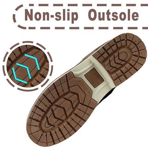 Image of CC-Los Men's Waterproof Chukka Boots - Slip Resistant Hiking Ankle Boots with Memory Foam Insole for Outdoor Walking