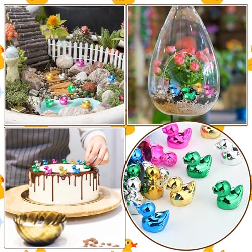 Mini figuras de patos metálicos multicolor pack 300 piezas miniatura 7