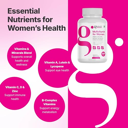 Image of GLIMLACH Multivitamins For Women, 50 Multivitamin Tablet, with Zinc, Vitamin C, Vitamin D3, Multiminerals & Enhances Energy, Stamina & Immunity