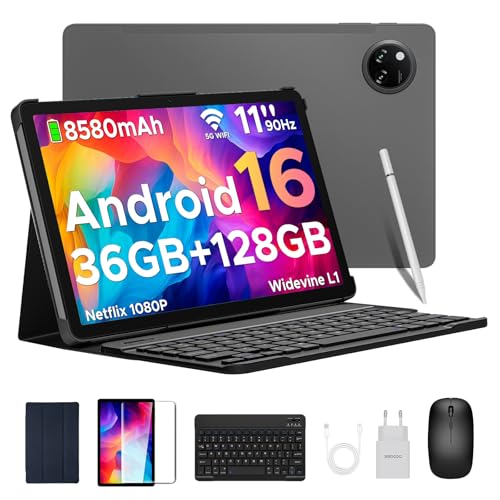 DOOGEETab Tab A9 Pro+ Tablette Android 16, Tablette 11 Pouces Écran IPS 90Hz, 30Go RAM + 128Go ROM Ext. 2 to,8580mAh,Octa-Core Unisoc T7200,Gemini...