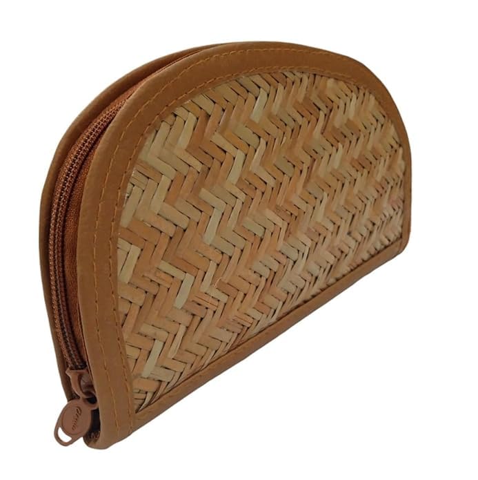 Elegant Handmade Bamboo Handbag for Women | Trendy Clutch with Leather & Zip Closure-image-45
