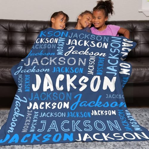 Personalized Name Blanket Customized Baby Blankets for Girls Boys Adults Monogrammed Blankets and Throws Christmas Birthday Mothers Fathers Valentines Day Gift