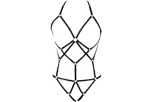 Seductive Silhouettes: Unleash Your Inner Goddess with Our Black Strappy Chest Harness Lingerie