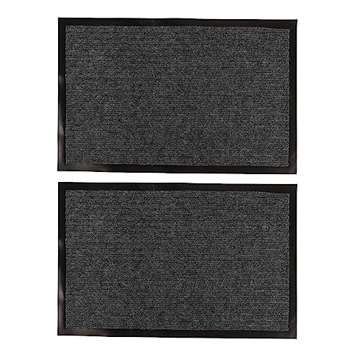 Mat à porte intérieur machine lavable - Tapis de sol absorbant et antidérapant 2pcs - 8