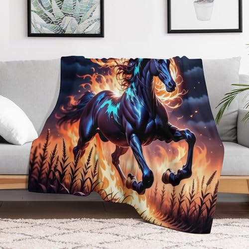 Manta de caballo de franela suave 130x150 cm regalo para sofá 3
