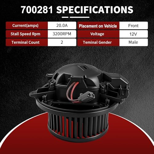 Image of Vetmor 700281 HVAC Heater Blower Motor Front Assembly Fits for BMW 228i 230i 320i 328i 330e 330i 335i 340i 428i 430i 435i 440i, Replaces# PM5127 64119350395