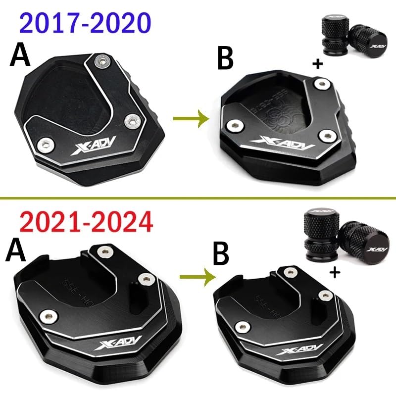 Extension béquille latérale pour X-ADV 750 (2017-2023) : plaque de support CNC - 4
