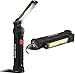 Price comparison product image SunTop USB Rechargeable LED Work Light, COB Inspection Lamp Portable Flashlight Light Torch with Magnetic Stand and Hanging Hook for Car Repairing, Workshop, Garage, Camping, Emergency Lighting