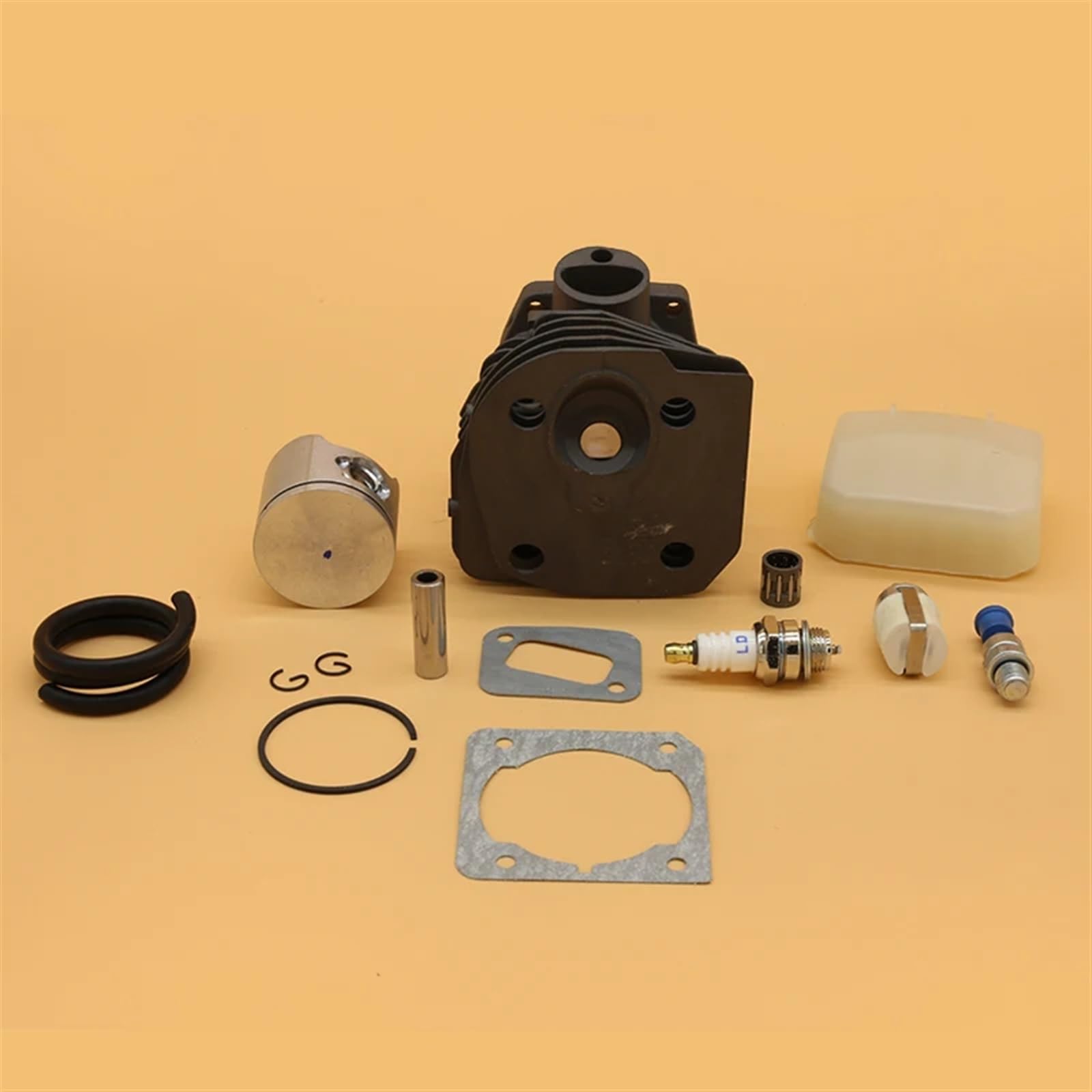 Kit de junta filtro aire cojinete pistón cilindro 44 mm for motosierras Husqvarna, 350, JONSERED, 2150 2152 2153 2149 Filtro de aire para motor de cortacésped