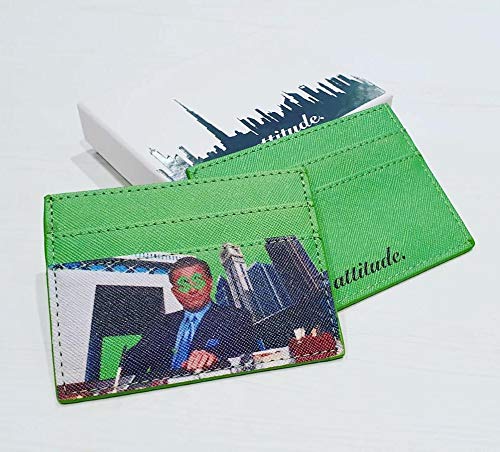 AttitudeAttitude Credit Holder for Men | Mini Slim Wallet, ID & Cards Organizer | 2 Cards Slots & 1 Cash Money Slot ● Quality Reinforced Stitching ● Modern Designer Accessory