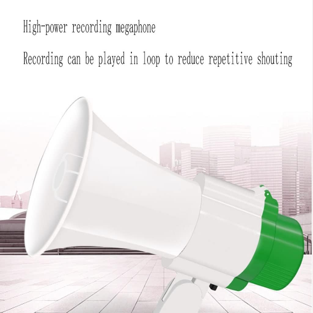 esmen Portable Megaphone Speaker Green Handheld Megaphone Horn 150W High Power Loud Megaphone with Volume Control for Safety Drills Megaphone Bullhorn