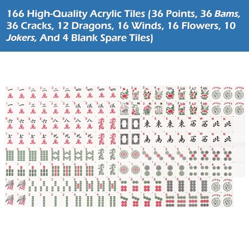 Fichas American Mahjong con Bolso de Transporte miniatura 3