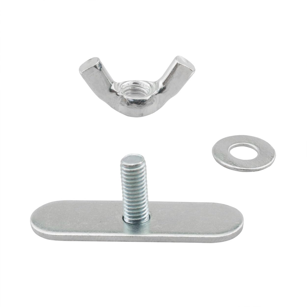 8Sets Silver 304 Stainless Steel Protable Butterfly Nuts with Wing Bolt Sets