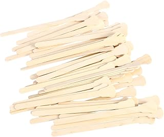 minkissy 200 espátulas de madeira para encerar varas de cera de madeira aplicador de cera de madeira varas de cera de depilação espátula de cera espátula de cera conjunto de cera bastão de remoção de pelos de bambu descartável