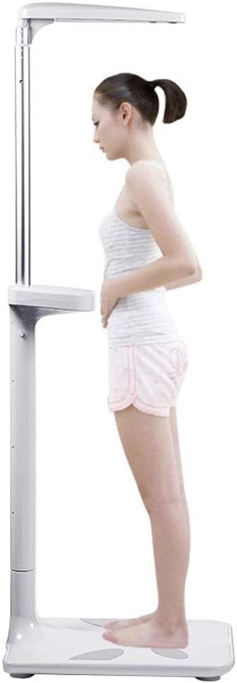 Electronic Scales LCD Display Ultrasonic Height Adjustable Precision Digital Body Fat Meter Analyzer 5-210kg Home，