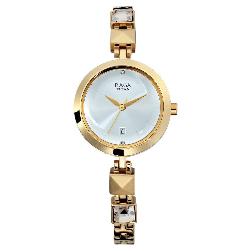 Titan Women Metal Raga Viva Analog Champagne Dial Watch-Nl2606Ym01/Np2606Ym01, Band Color-Gold (B07D2JBRBK) Amazon Price History, Amazon Price Tracker