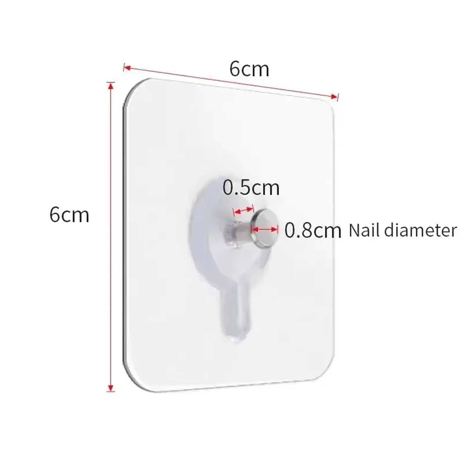 Gancho Adhesivo 50/10 ganchos autoadhesivos de pared for marcos fotos y relojes. Adhesivo fuerte. Clavos transparentes. Soportes for colgar(100pcs white)