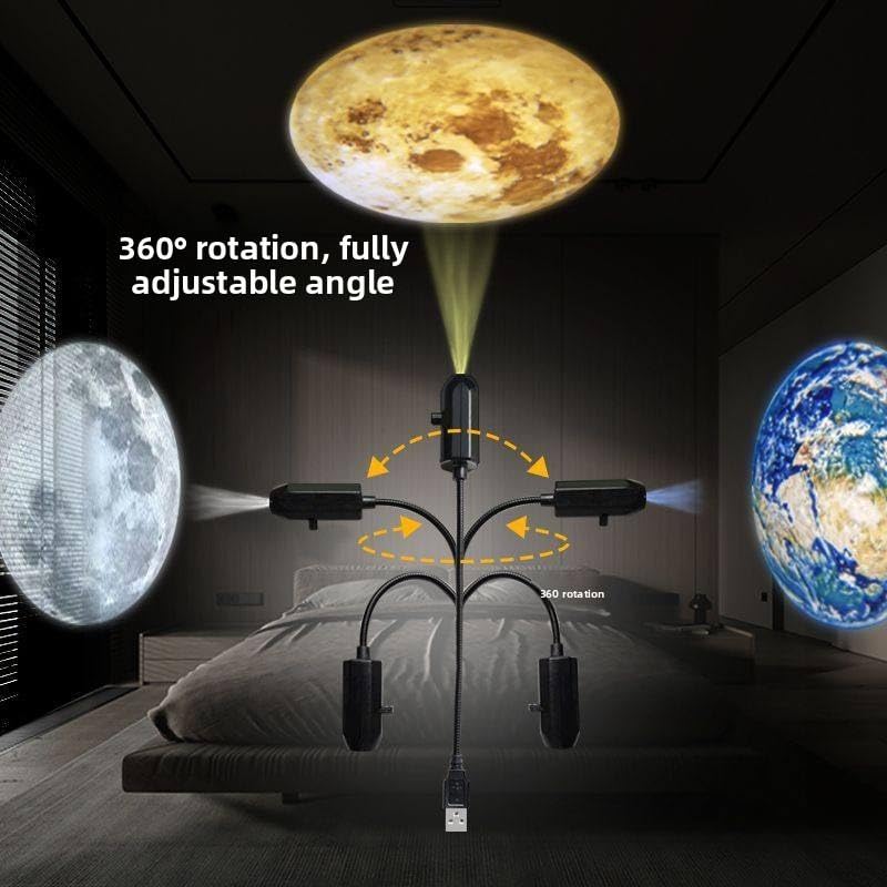 Image of Planetarium Star Projector Kids Bedroom Decorative Romantic Gifts Home Black | Space Lamp for Kids' Bedroom, Gifts, Gaming Room, Home & Decor