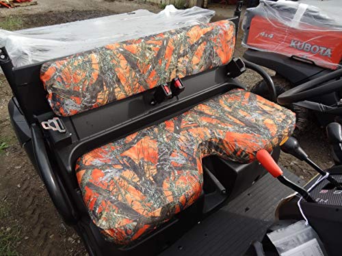 Kubota RTV 400/500 Orange Camo Seat Covers Bench seat with Indent.Seat Covers
