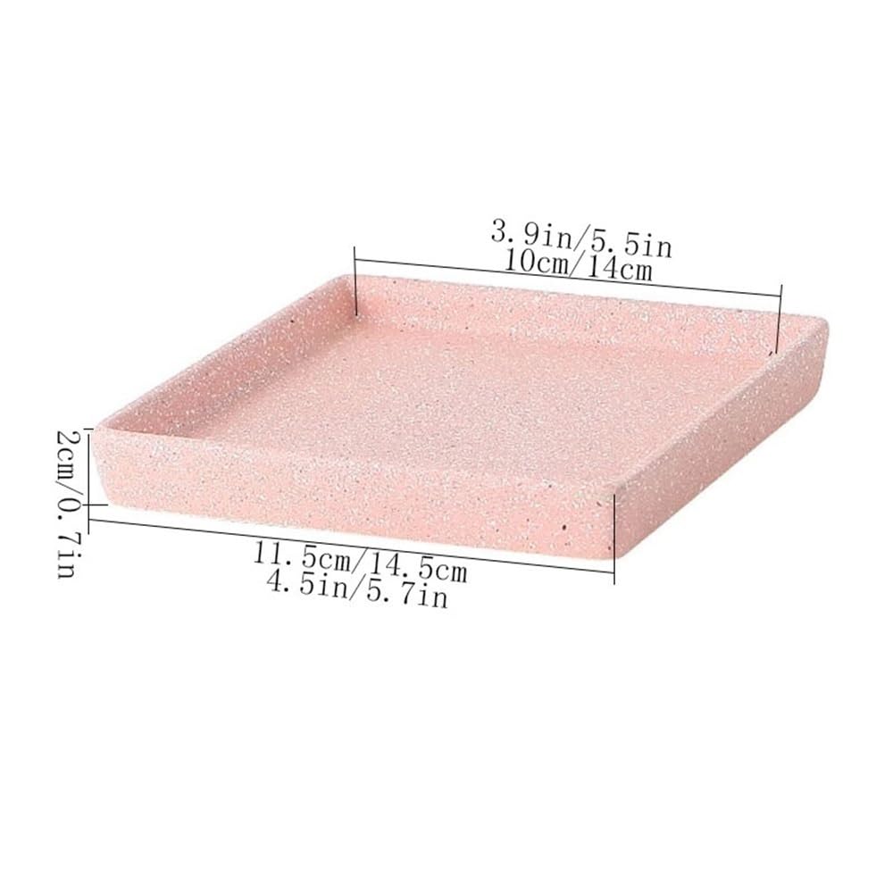 Vassoio antigoccia in ceramica con motivi a punta, per soggiorno, balcone, per interni (grigio, medio)