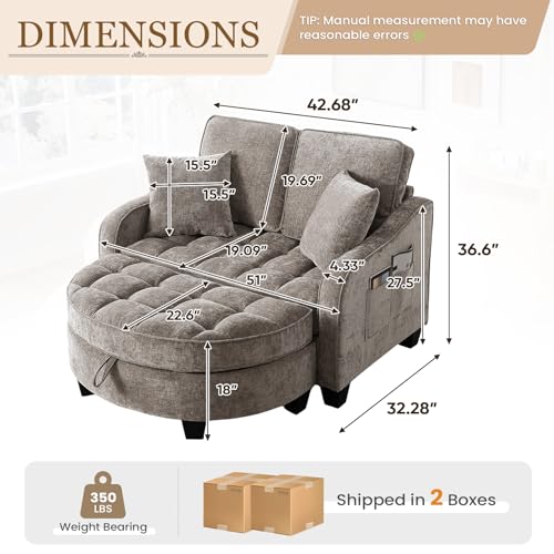 Oversized Chair and A Half with Ottoman