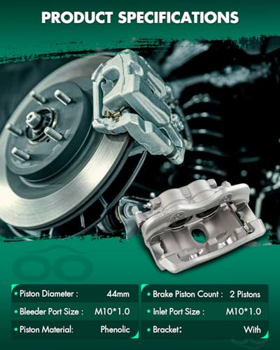 Image of SCITOO Rear Left Brake Caliper With Bracket 18B4940 Compatible For Cadillac For Escalade 2002-2006,For Chevrolet For Avalanche 1500 2002-2006,For Chevrolet For Express 1500 2003-2014