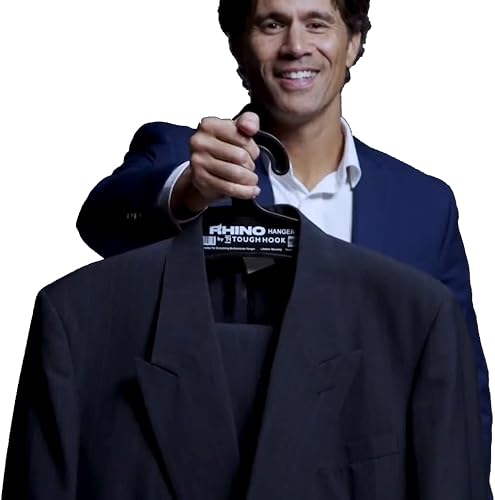 Miniatura 5 de Rhino Hanger  Juego de 2  El diario para todo  Hecho en Estados Unidos  Capacidad de carga de 200 libras  Grado premium  Percha estándar extra