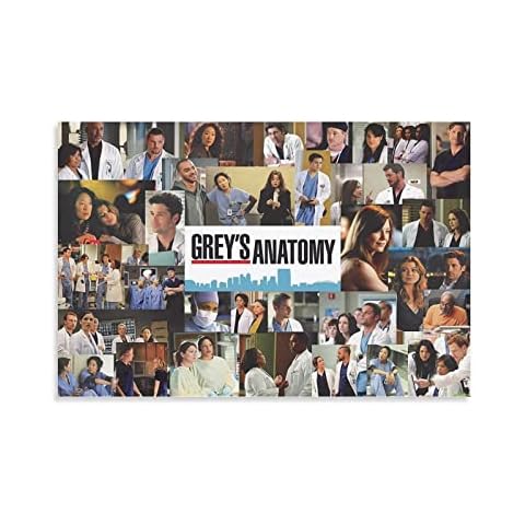 Grey's Anatomy TV Full Character Art Poster Poster Decorative Painting Canvas Wall Posters And Art Picture Print Modern Family Bedroom Decor Posters 20x30inch(50x75cm) Cover