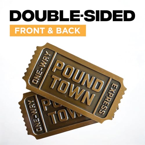 Image of Pound Town Ticket - One Way Ticket to Pound Town | Double-Sided Challenge Coin, Lucky Token | Honeymoon Couple Gift, Funny Gag Gift, Prank for Husband, Wife, Him, Her