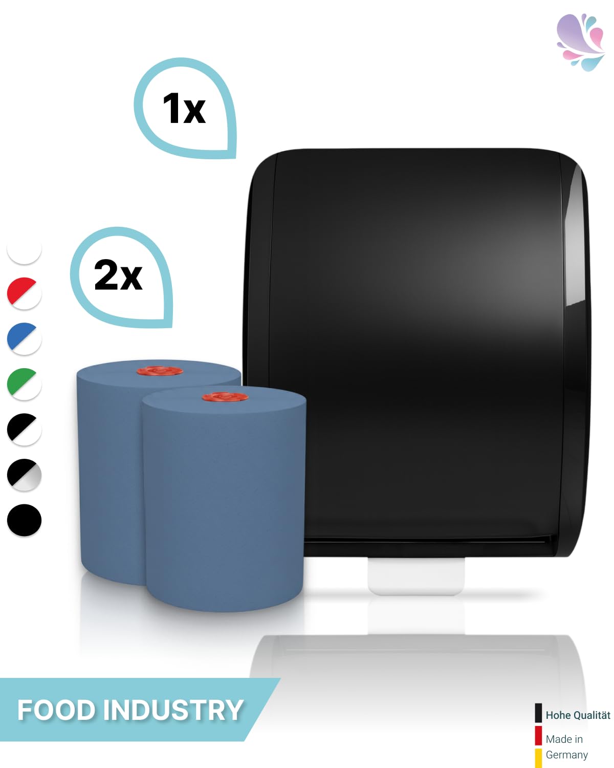 Cosmos Autocut-Set Schwarz + 2 Classico-BLAU-Rollen à 145 m