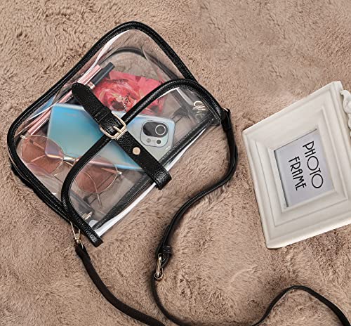 Y&R Direct Clear Saddle Crossbody Bag Gift for Women Clear Purses for Stadium Concert Gameday Magnetic Closure4