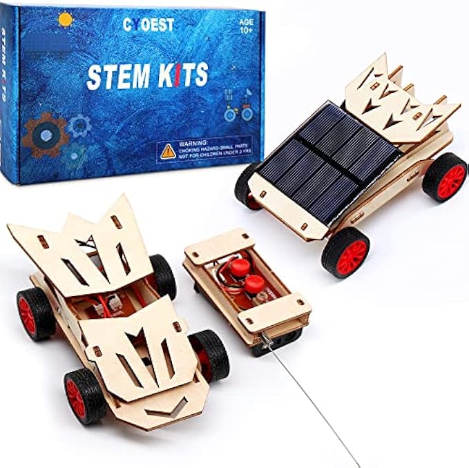2 Set STEM Kit,Solar Model Car Building Project Science Experiment