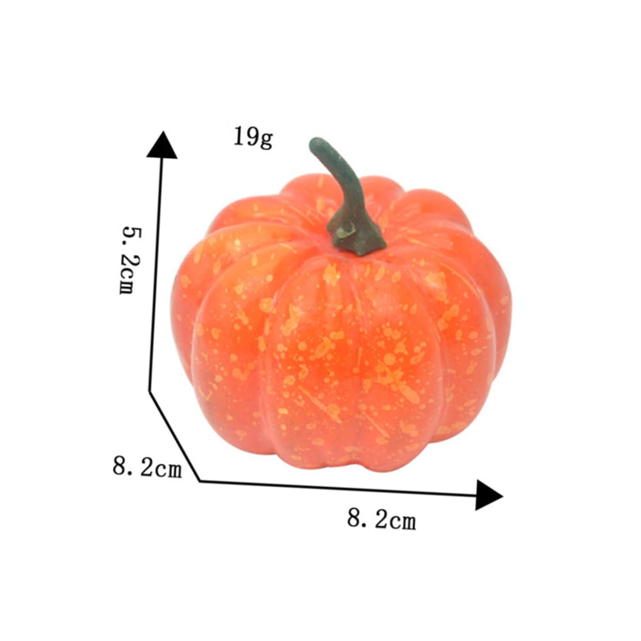 18pezzi Zucca di Halloween Decorativa in Ornamento di Zucca Artificiale per Feste di Halloween Oggetti di Scena per Decorazioni