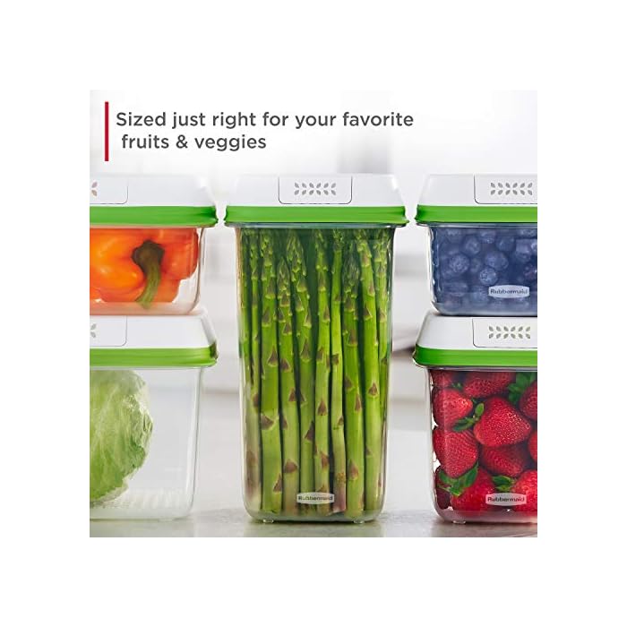 Buy Rubbermaid 4Piece Produce Saver Containers for Refrigerator with