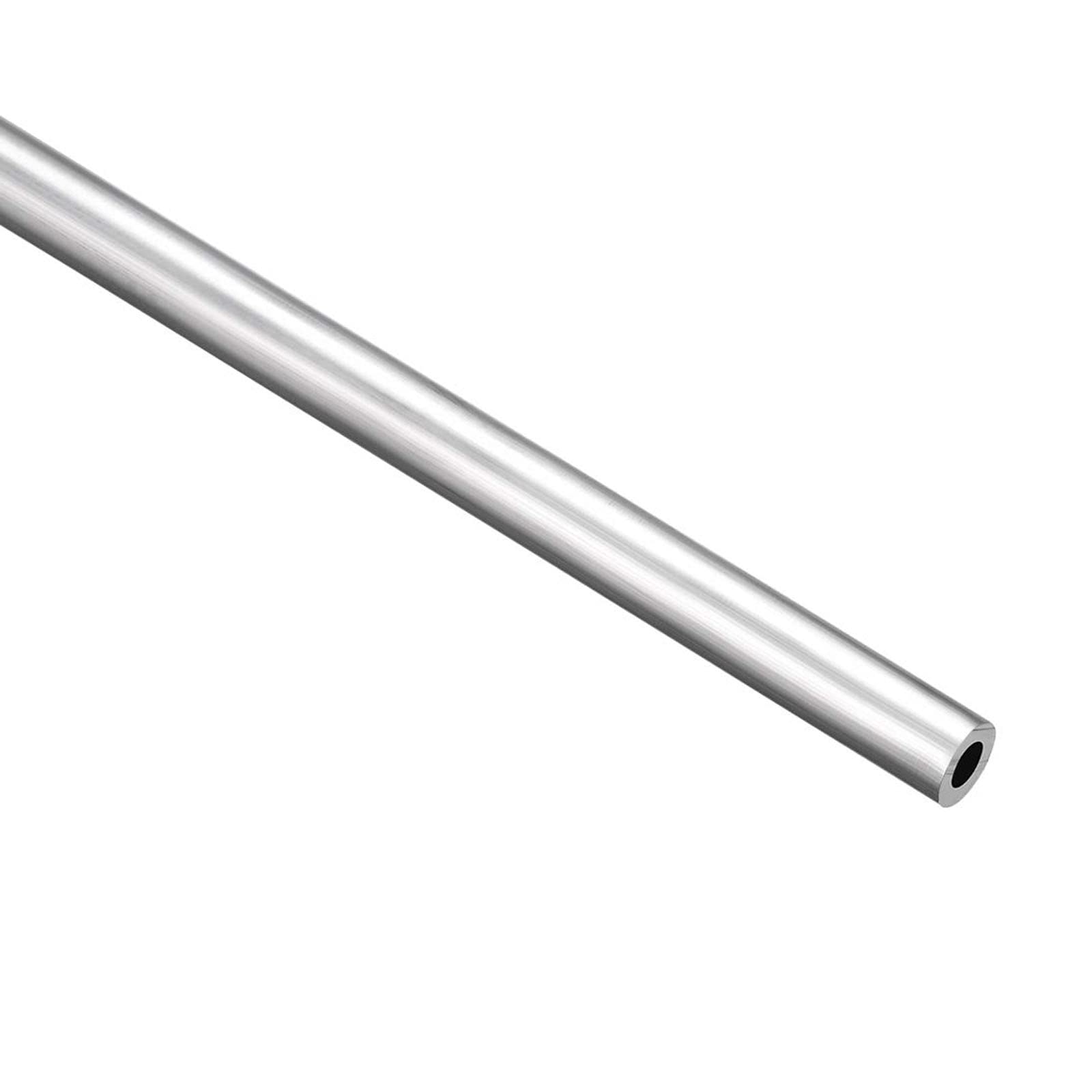 Ta-Vigor Silver 6063 Seamless Aluminum Round Straight Tubing Tube 1 Feet Length 6Mm/0.24" Id 11Mm/0.43" Od 300Mm Length 1Pc, Metal Seamless Straight Tubing For Diy Crafts