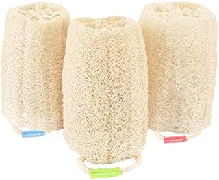 3 Pack Farm natural organic loofah sponge Skin cleansing skin exfoliation Bathing and Back caring spa body shower Puff Scrubber Lofa Loofa Luffa Loffa Daily skin care