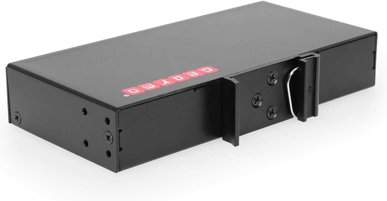 Gearmo USB 3.0 4-Port Hub, Industrial DIN Rail & Surface Mount, 5Gbps Speeds, Surge Protection