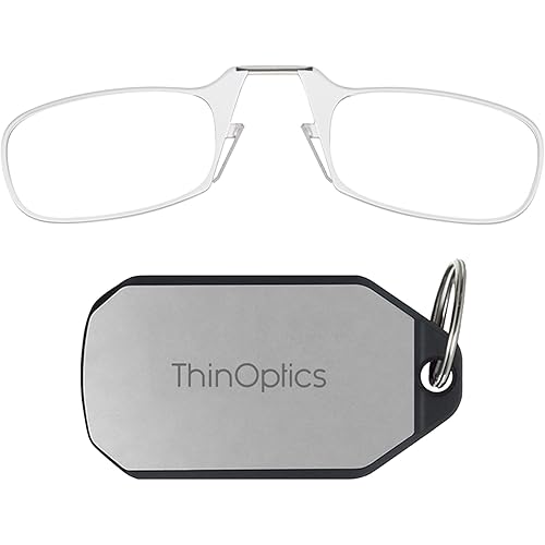 ThinOptics Keychain Case and Readers Rectangular Reading Glasses