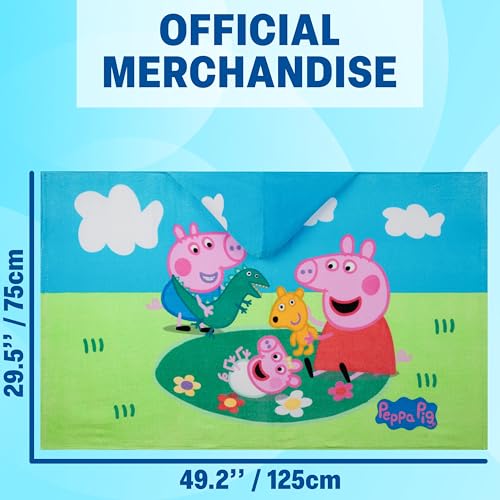 Image of Get Trend Peppa Pig Bath Towels with Hood for Girls, Soft Absorbent Cotton Beach Towel, Swimming Pool Hooded Poncho, Shower Bath Travel Cozy for Girls Ages 2-6 (Multi Peppa)