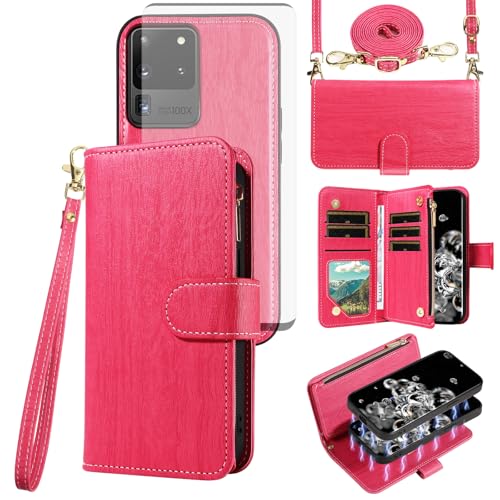 Étui Samsung S20 Ultra 5G avec porte-carte et vitre protection écran verre trempé
