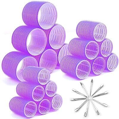Image of 6 Pieces Hair Rollers For Hair Curling 3 Different Sizes | Self Grip Holding Rollers | Rollers for Hair -Heatless | Hair Rollers with 6 Clips | 2 Large, 2 Medium, 2 Small