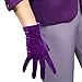 DooWay Ladies Elegant Velvet Gloves Evening Dress Party Elastic Stretchy Women Spectial Occastion Finger Gloves One Size (Purple)