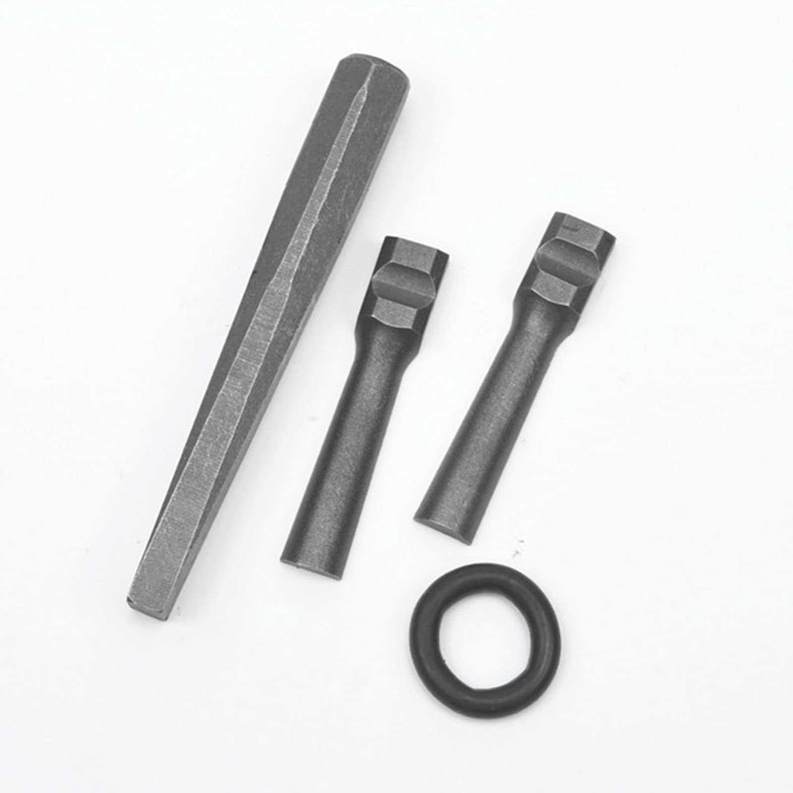 Set di 6 spaccalegna in acciaio ad alta durezza, con cuneo e spessori a piuma, per calcestruzzo, marmo, granito e roccia, include punta per trapano a percussione rotante, dimensioni 14 mm