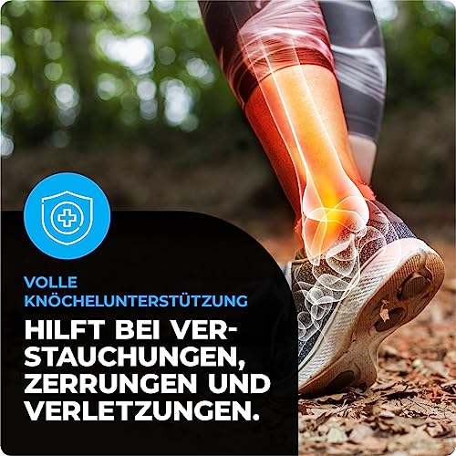 VITTO Sprunggelenkbandage, Fußbandage bei Bandschäden, Schwachen Gelenken, Verstauchtem Gelenks und Arthritis, Erholung,Plantarfasziitis,Schmerzlinderung (Hulle, L)