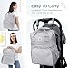 COTTONBEBE Diaper Bag with Changing Pad, Large Baby Bags Backpack with Stroller Straps & Insulated Pockets, Multifunction Waterproof Travel Diapers Back pack for Women & Man, Grey