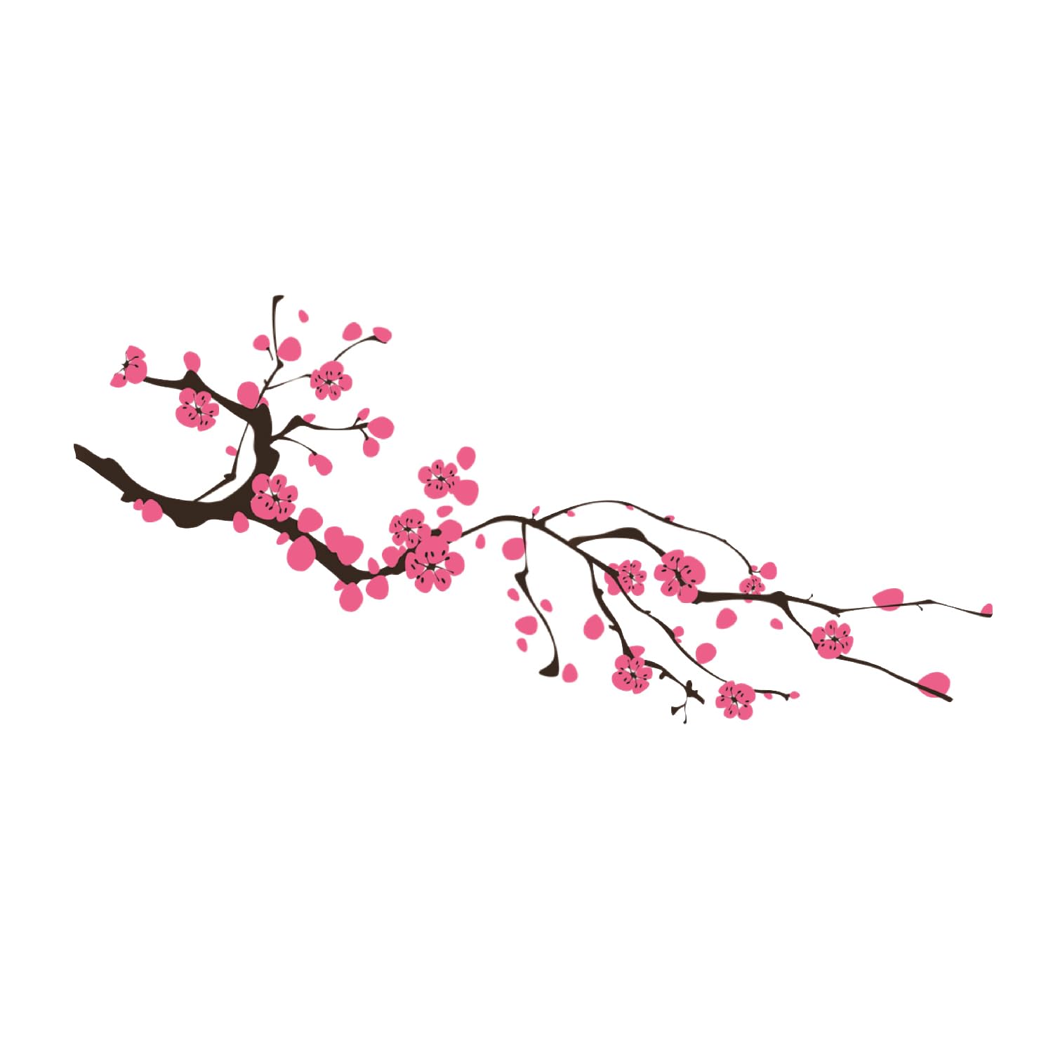 SIGNOOGLE Pink Flowers Tree Branch Graphics 3D Sticker for Car Dent and Bike Body Exterior Sports Decal 20 x 9 cm (Pack of 2)-image-24