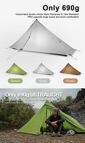 Carpa ultraligera HITUGU para 2 personas, 3 estaciones miniatura 4